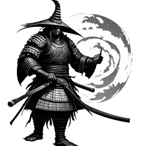 Samurai Warrior Holding