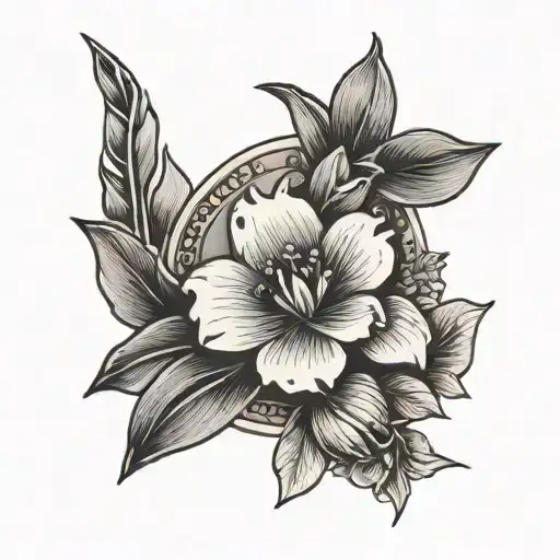 Arrow Surrounded By Violets