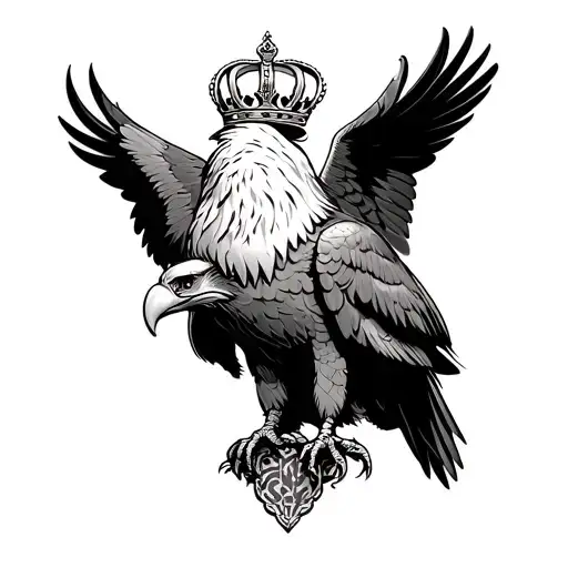 An Eagle That Carries A Crown