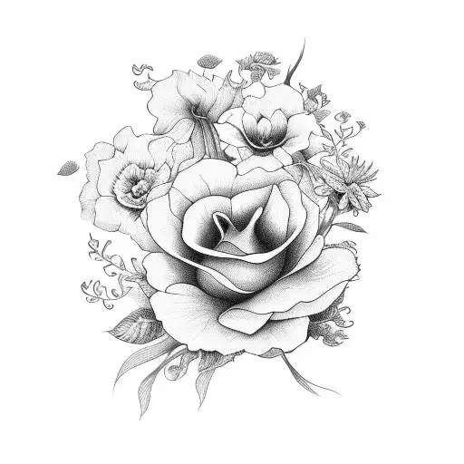 A Coffee Cup Filled With Blooming Flowers