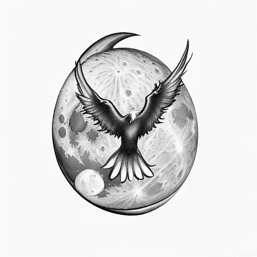 Moon With Pheonix