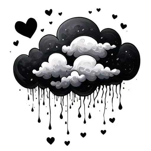 Cloud With Hearts Raining Down