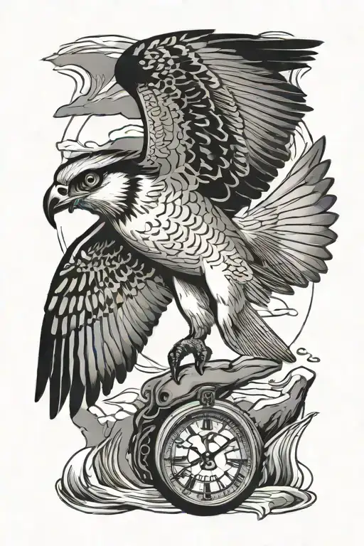 Osprey Bird Of Prey Catching An Arctic Grayling Fish Alaska