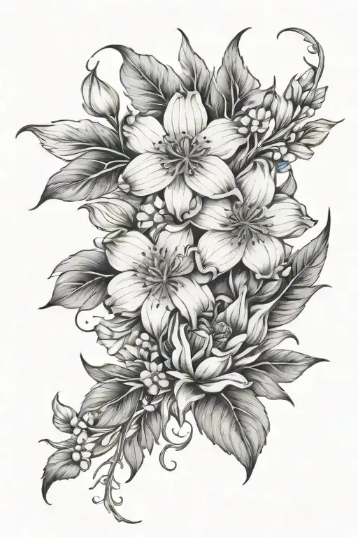 Birth Flower Intertwined