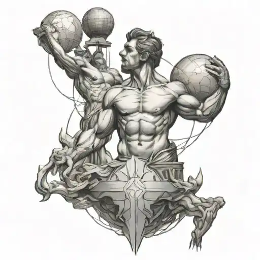 Atlas Statues Holding Up The World