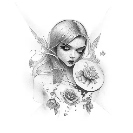 Feminine Tat In Living Memory Of Dad