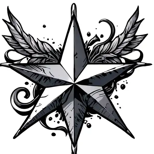 Drug Rehab Star Mens Tattoo Basic