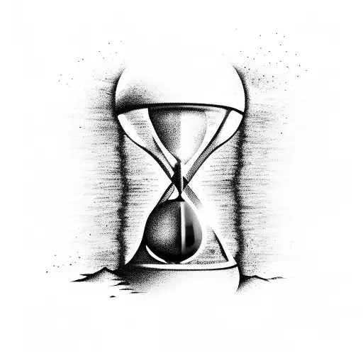 An Hourglass Filled With Shifting Sands Depicting Different Eras Of History