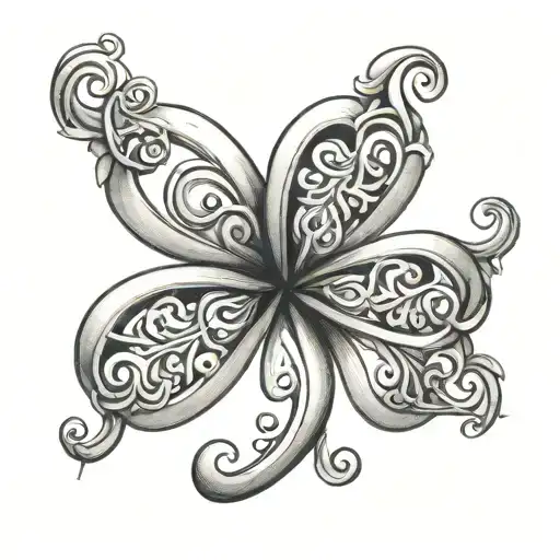 Four Leaf Clover Horseshoe Intertwined