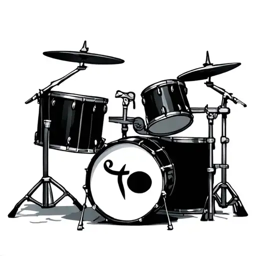 Drum Set Simple No Color
