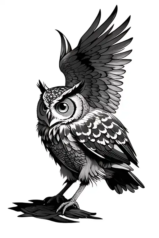 Owl With Many Eyes All Over Wings