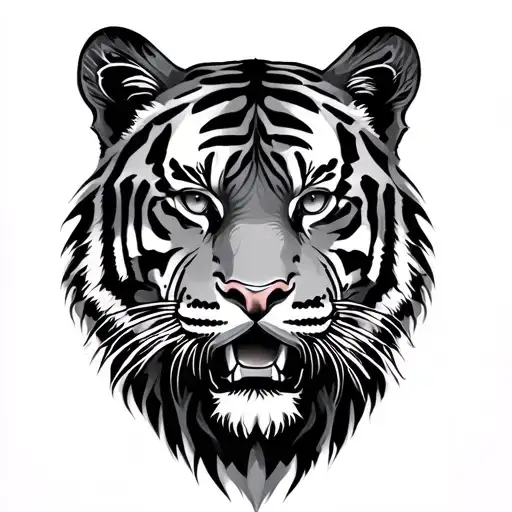 Realistic Tiger Head