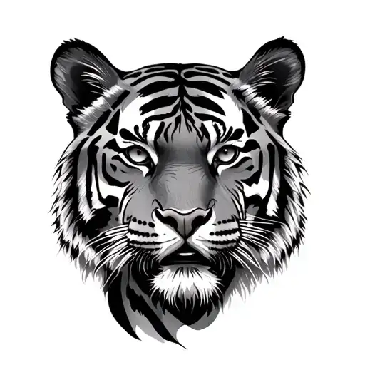 Photo Realistic Tiger Head