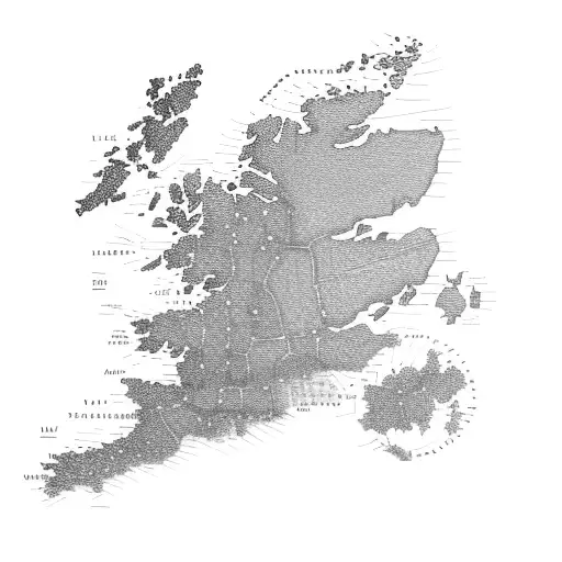 A Map Of The Uk With Landmarks And Symbols Representing Festivals And Travel Destinations