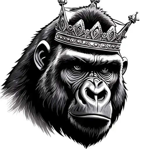 Gorilla With Crown