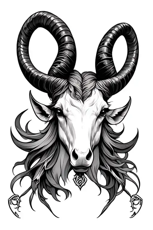 Gothic Capricorn Zodiac Sign