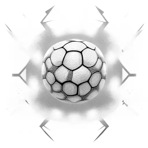 Abstract Representation Of A Football In Motion