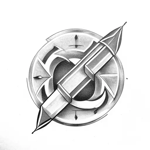 Arrow With Letters U And S In It