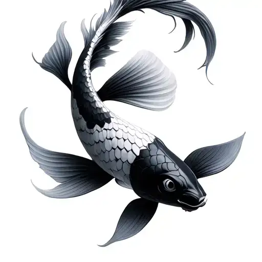 1 Geometric Koi Fish 1 Koi Fish
