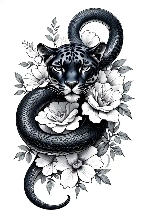 Floral Snake And Panther