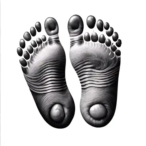 Semi Colin And Baby Footprint