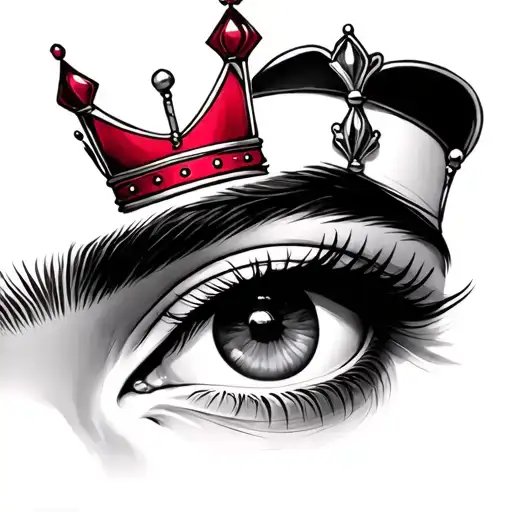 Small Red Crown Above Eyebrow