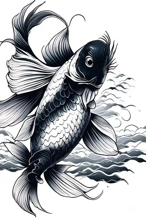 Minimalist Japanese Koi Fish Wrist