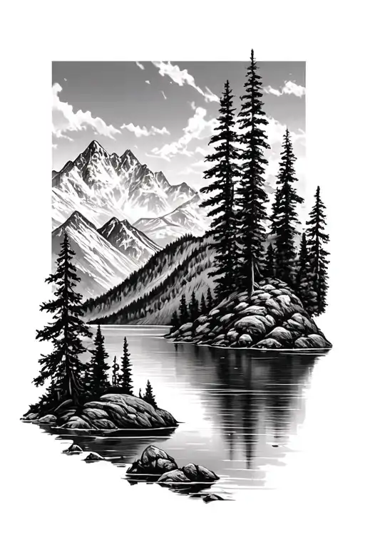 Mountains Lakes Nature