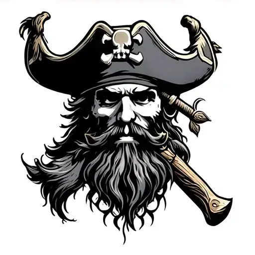 Muscular Blackbeard Pirate
