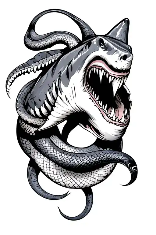 Shark And Snake Wrapping