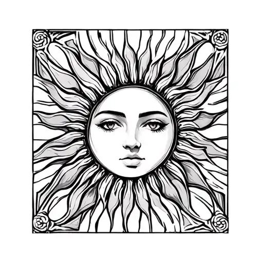 Andaluz Tiling Technique Using Minimalist Lines And Sun