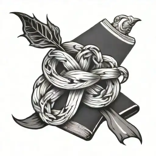 Carick Bend Knot With Chili Pepper And Book