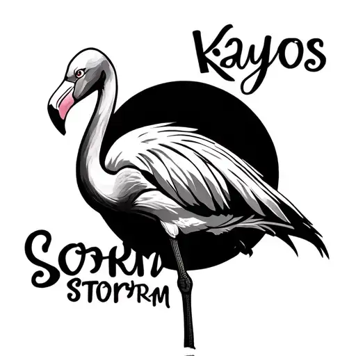 Flamingo Tattoo To Get For Your Baby Boy With The Name Kayos Storm