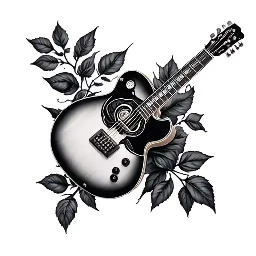 Rose Guitar Merging Together