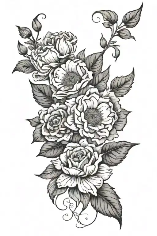 Birth Flowers Surrounding