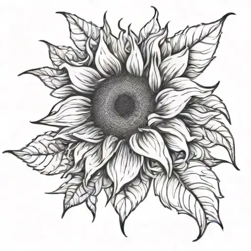 Sunflower Tattoo Design Inspired