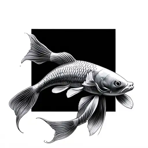 Japanese Koi Fish Swimming