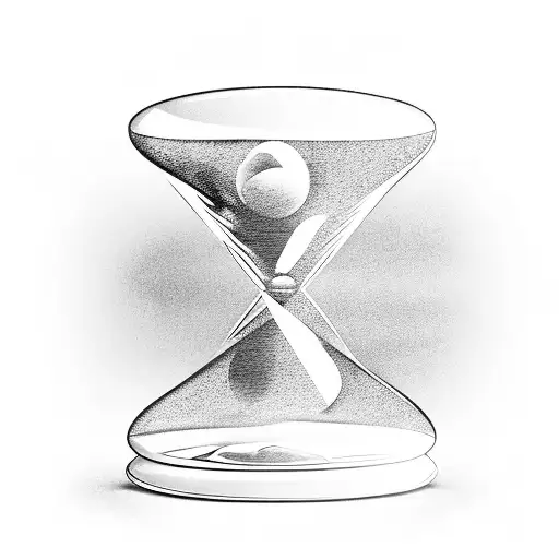 A Minimalist Hourglass Symbolizing The Fleeting Nature Of Time