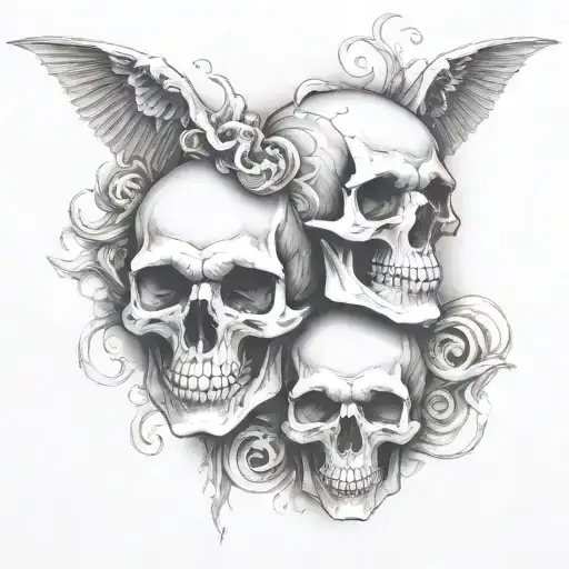 Skulls Eyes Smoke Demented Norse