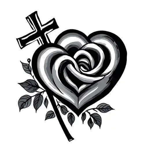 Cross With Amore As The Horizontal Line