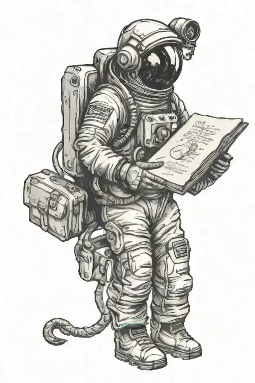 Dead Astronaut With Book