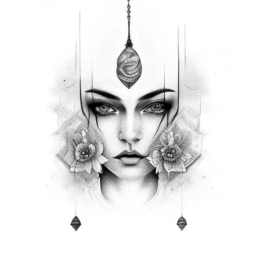 Word Dorokhova With An Image Of A Woman