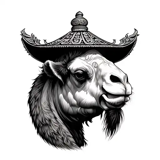 Camel Chinese Hat Standing Tall