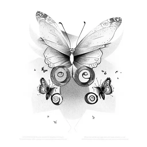 Scroll With Poem Written On It And Small Butterflies Flying From Broken Pieces Of The Scroll