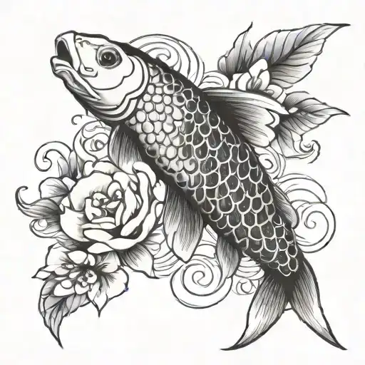 Koi Fish And Sakura