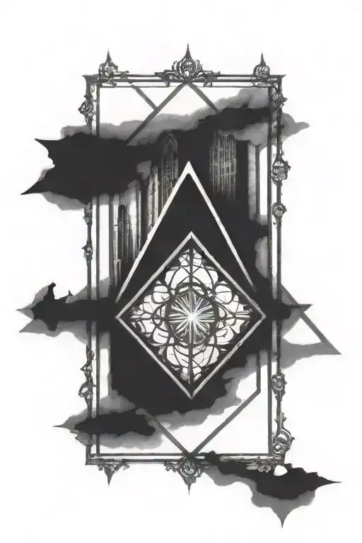 Gothic Architechture Large Windows With A Frame