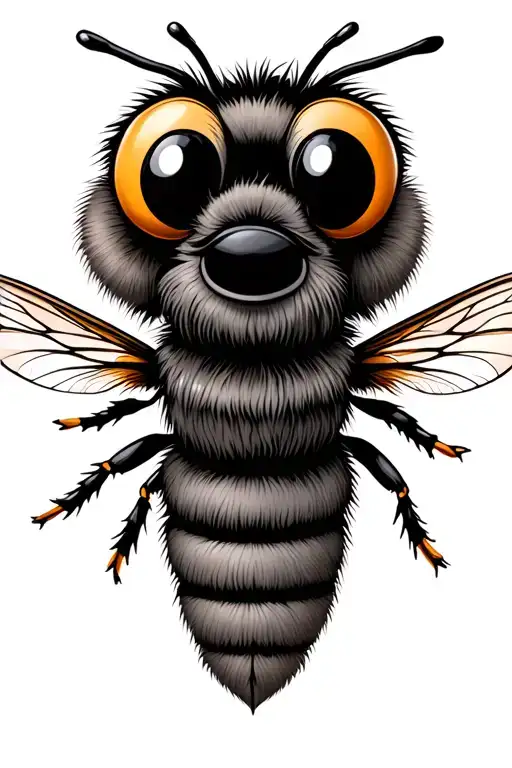 Bee Fluffy Cartoon