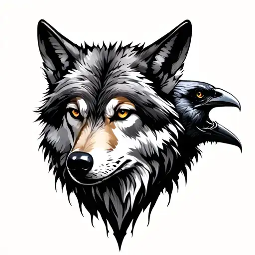 Wolf And Raven Sleeve