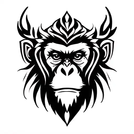 Monkey Irish Tribal Symbols