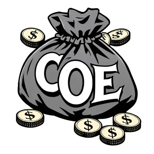 Money Bag With Coe Letters
